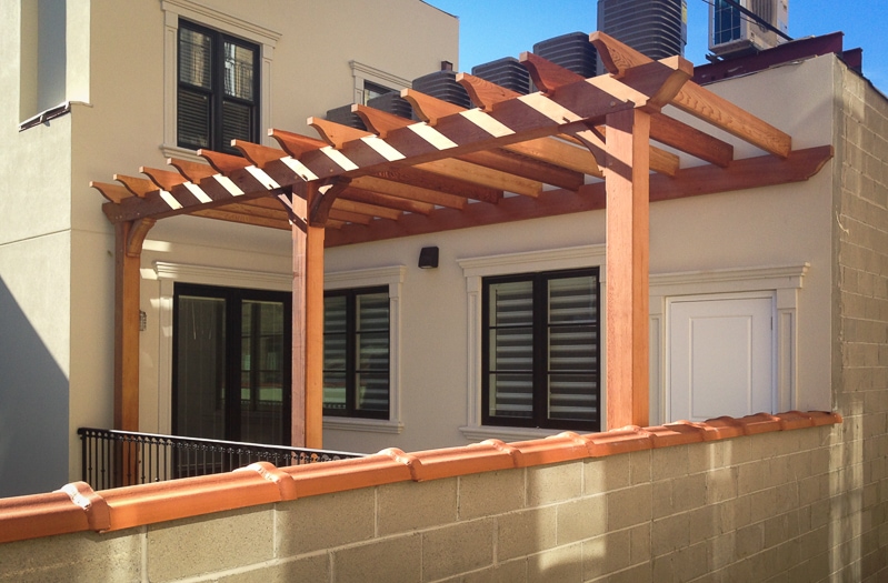 Brooklyn ny cedar timber frame trellis
