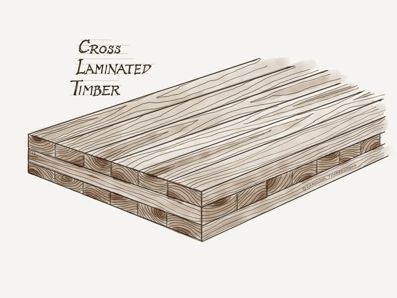 Cross Laminated Timber CLT drawing