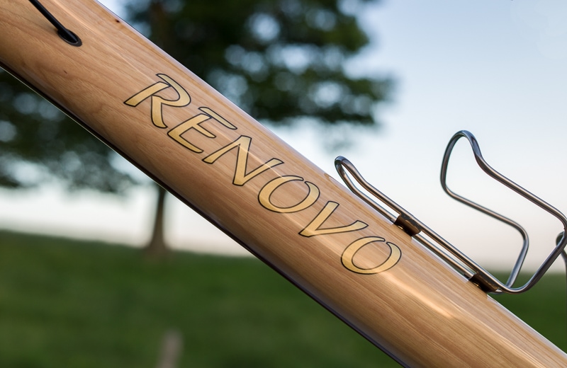 Renovo Wooden Bicycle Frame Closeup Renovo Badash 29er Wooden Bicycle