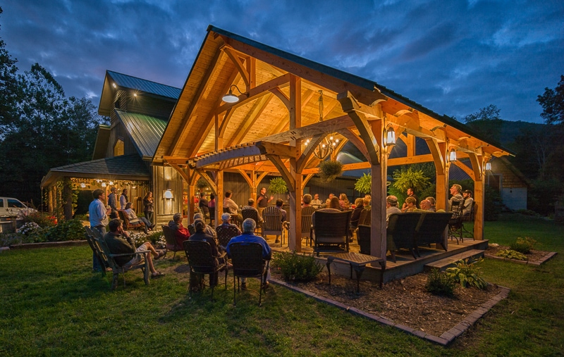 grandfather vineyard & winery timber frame pavilion