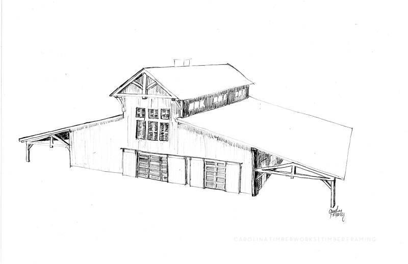 Timber Frame Monitor Barn