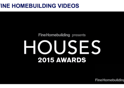 Fine Homebuilding Houses 2015 Awards